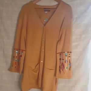 Bob Mackie Wearable Art Cardigan XL